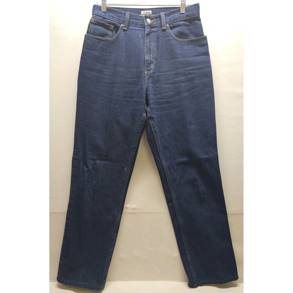 L.L. Bean Women's Original Fit Relaxed High Rise Dark Wash Size 8 Grannycore